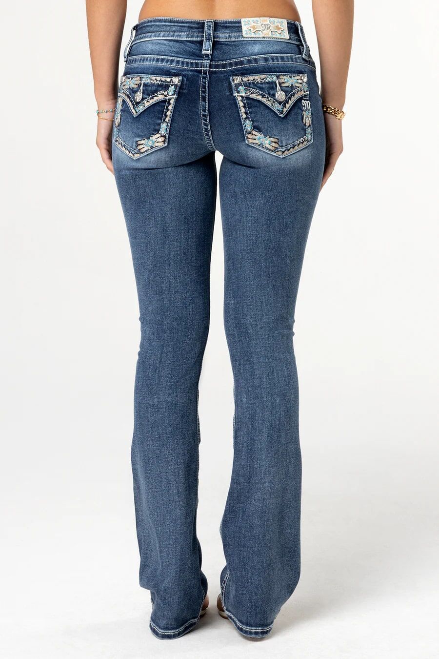 Miss Me Women's Aqua Topaz Bootcut Jeans