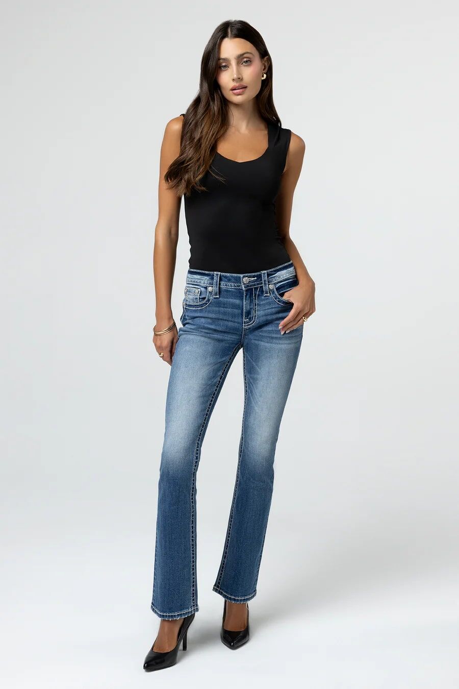 Miss Me Women's Seraphina Bootcut Jeans in Medium Wash