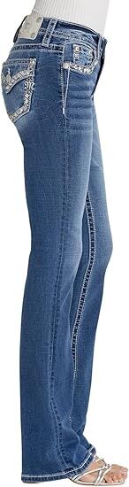 Miss Me Women's Desert Diamon Dust Mid Rise Bootcut Jeans