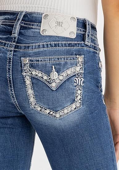 Miss Me Women's Desert Diamon Dust Mid Rise Bootcut Jeans