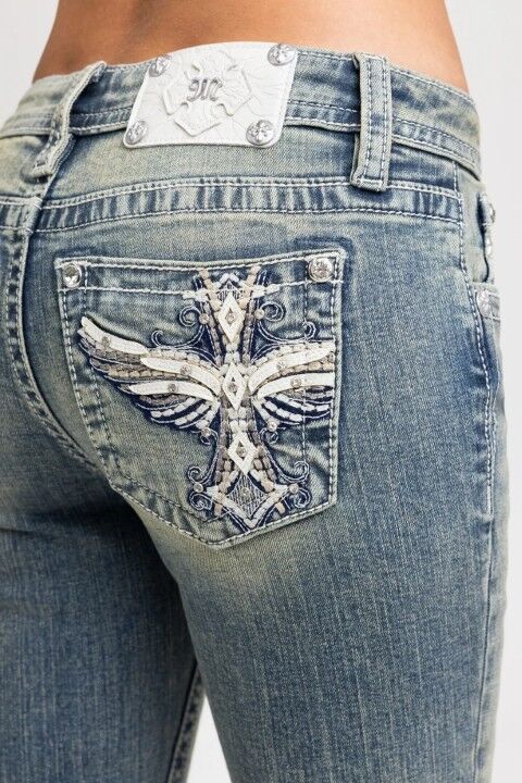 Miss Me Women's Lumina Cross Bootcut Jeans