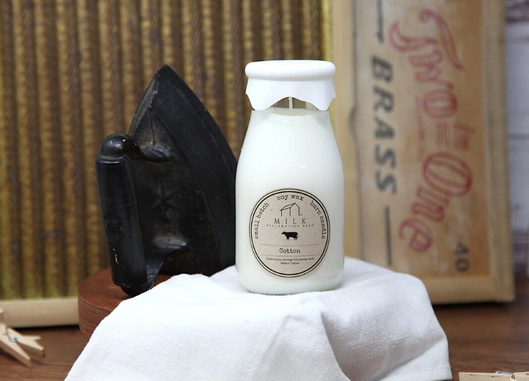 Milk Reclamation Barn Cotton Milk Bottle Candle, 13-Oz
