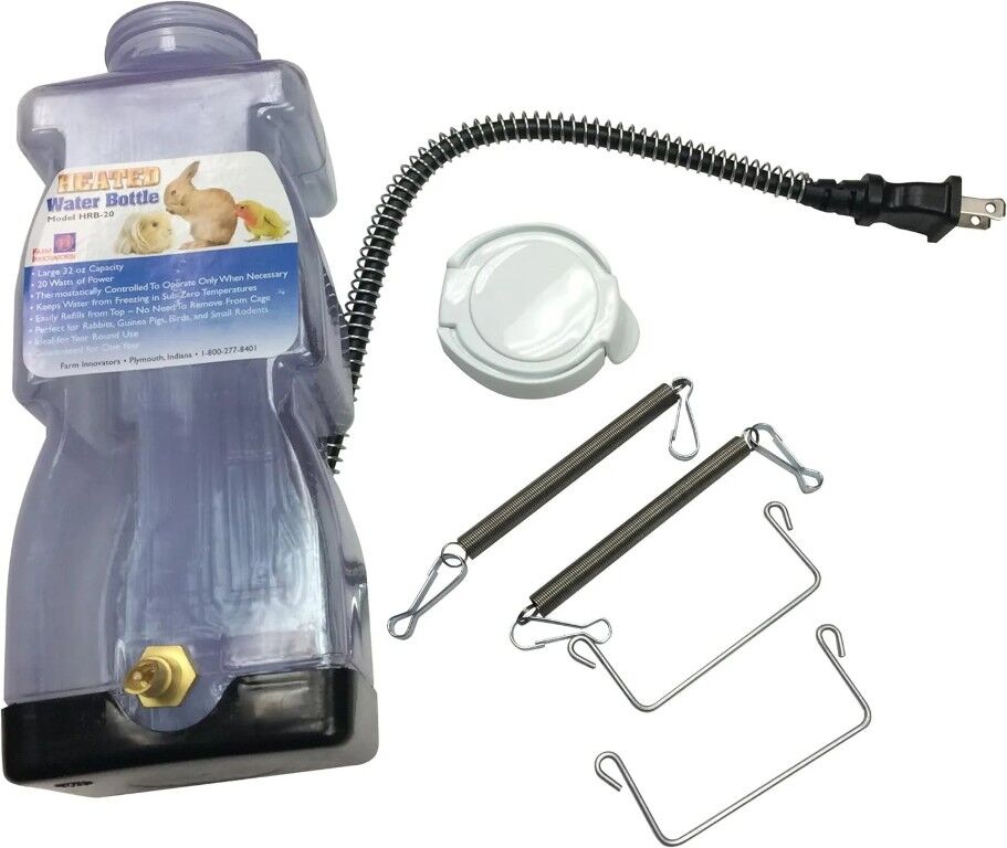 Farm Innovators Heated Water Bottle For Small Animals, 32-Oz