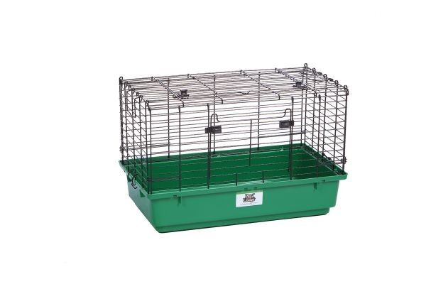 24.5 Green Plastic Bottom Rabbit Cage