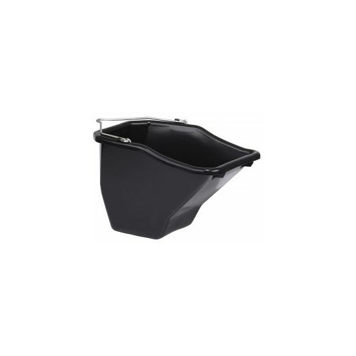 10-qt Flat Back Plastic Bucket in Black
