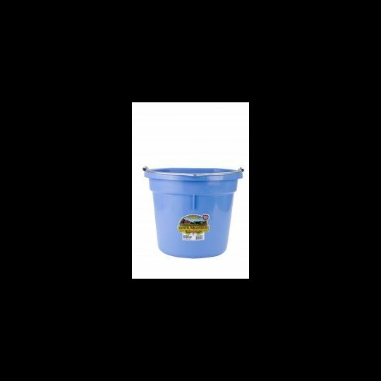 20-qt Flat Back Plastic Bucket in Berry Blue
