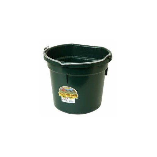 20-qt Flat Back Plastic Bucket in Green