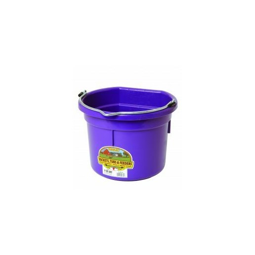 8-qt Flat Back Plastic Bucket in Purple