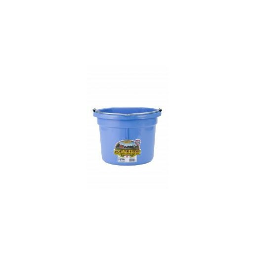 8-qt Flat Back Plastic Bucket in Berry Blue
