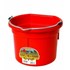 8-qt Flat Back Plastic Bucket in Red