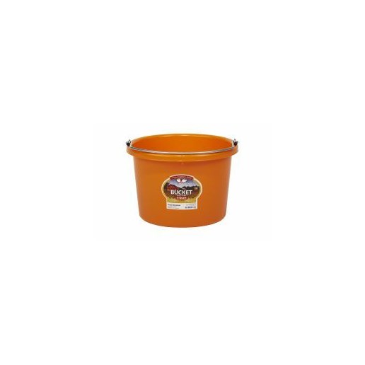 8-qt Round Plastic Bucket in Orange