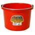 8-qt Round Plastic Bucket in Red