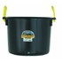40-qt Plastic Muck Bucket with Rope Handles in Black