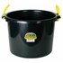 70-qt Plastic Muck Bucket with Rope Handles in Black