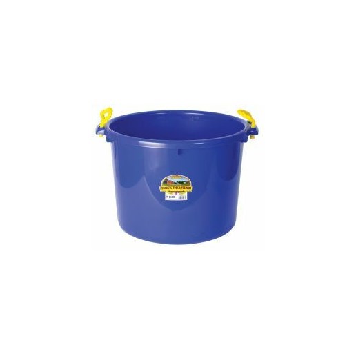 70-qt Plastic Muck Bucket with Rope Handles in Blue