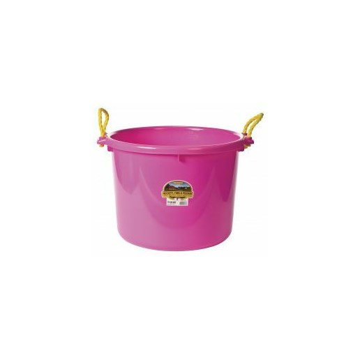 70-qt Plastic Muck Bucket with Rope Handles in Hot Pink