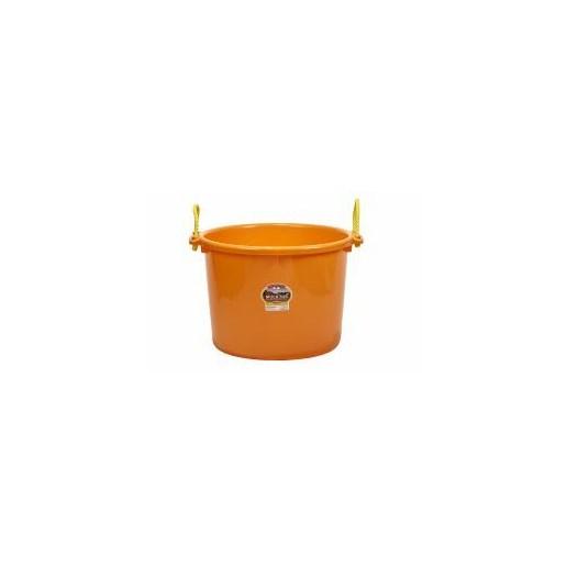 70-qt Plastic Muck Bucket with Rope Handles in Orange