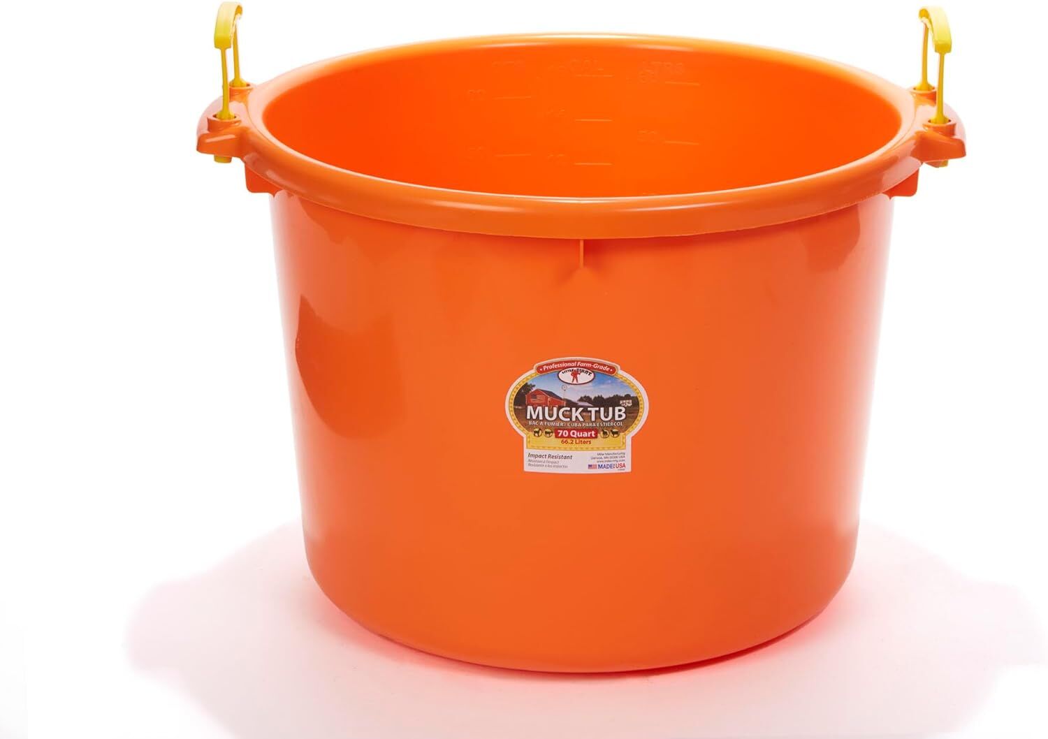 70-qt Plastic Muck Bucket in Orange