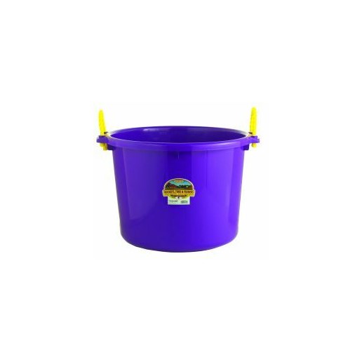 70-qt Plastic Muck Bucket with Rope Handles in Purple