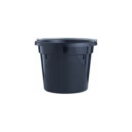 10-qt Round Plastic Utility Bucket in Black