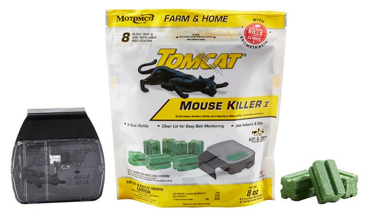 Tomcat Mouse Killer I with Refillable Bait Station, 8-Pk