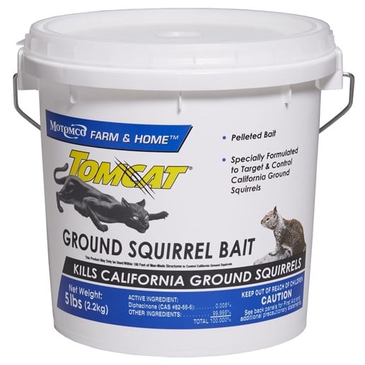 Tomcat Ground Squirrel Bait, 5-lb Bucket