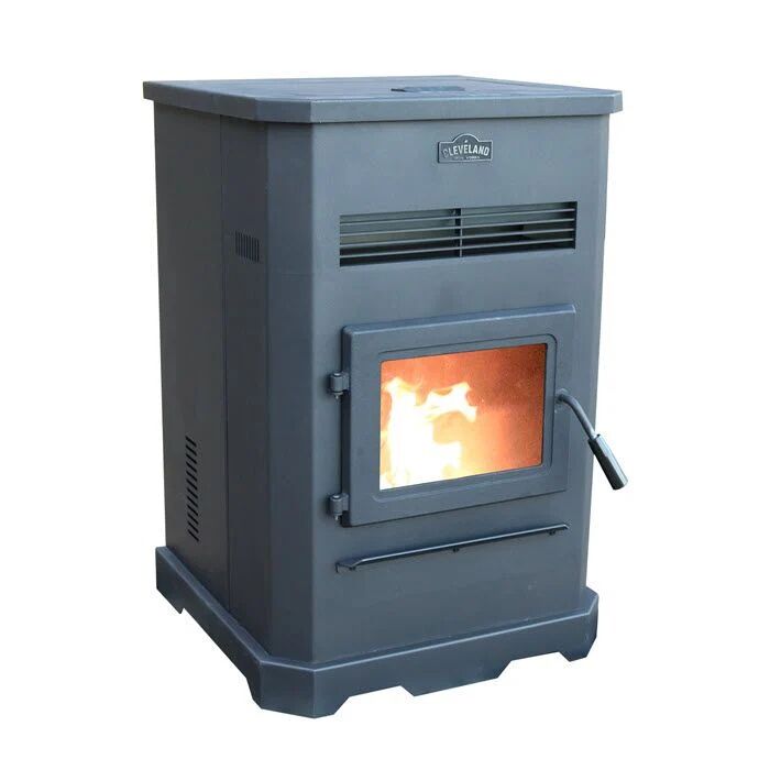 Cleveland Iron Works Large Pellet Stove, 130-Lb Hopper