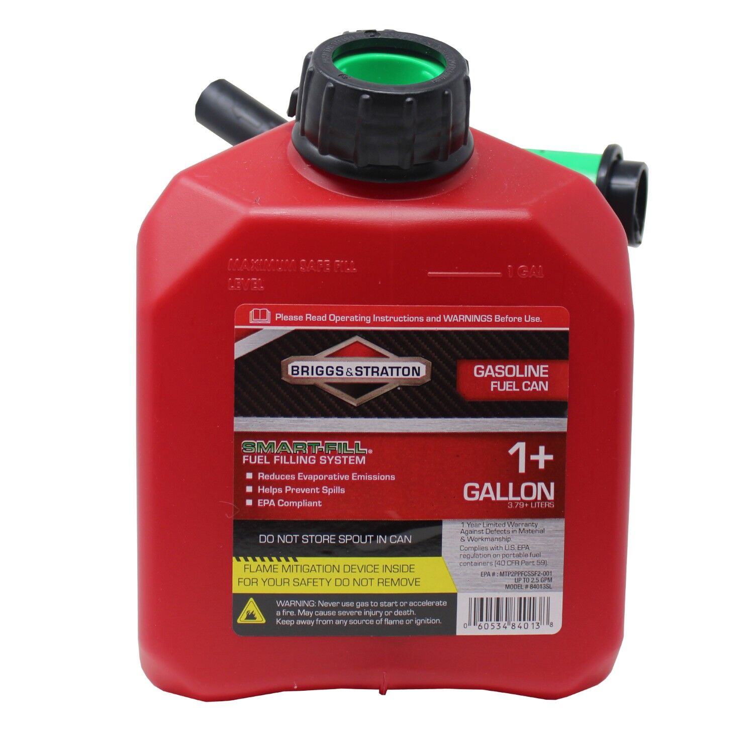 Garage Boss Briggs & Stratton SMART-FILL Gas Can, 1+ gal.
