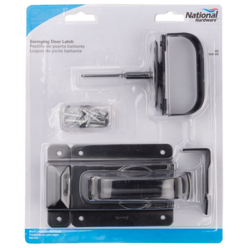 National Hardware Black Swinging Door Latch