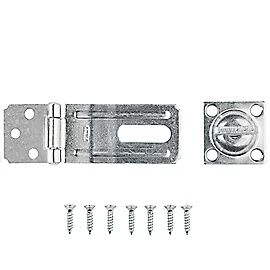 National Hardware Zinc Plated Swivel Staple Safety Hasp, 3 1/4-In