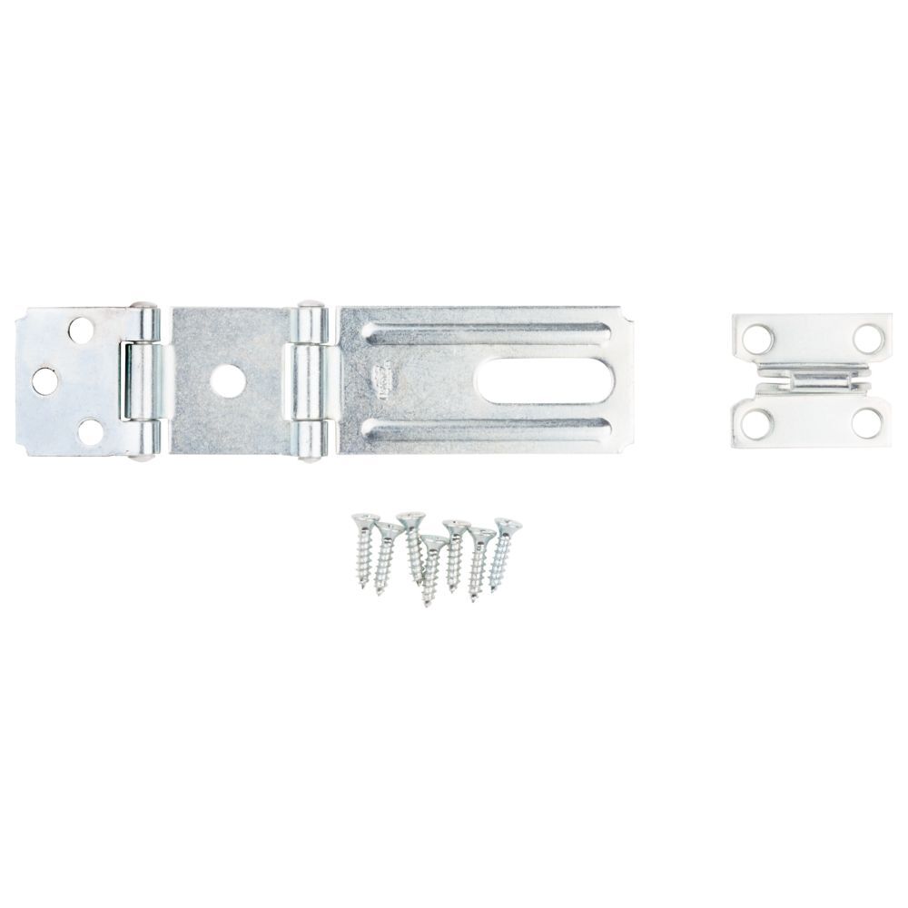 National Hardware Zinc Plated Double Hinges Safety Hasp, 3 1/4-In