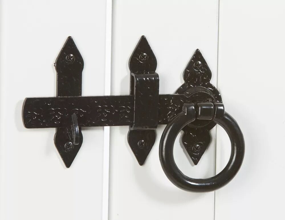 National Hardware Black Spear Ring Latch, 6-In