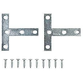 National Hardware Zinc Plated T Plate, 3-In X 3-In