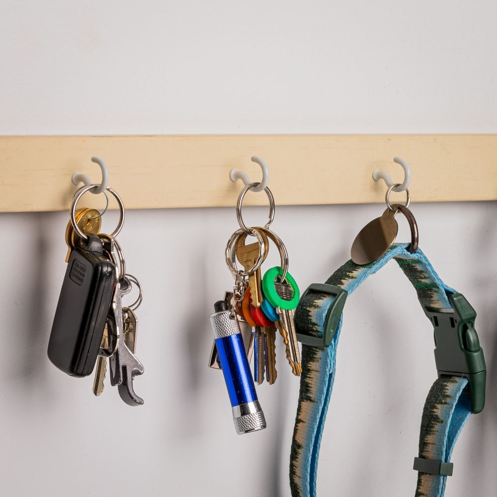 National Hardware White Vinyl Cup Hooks, 1-In, 30-Pk