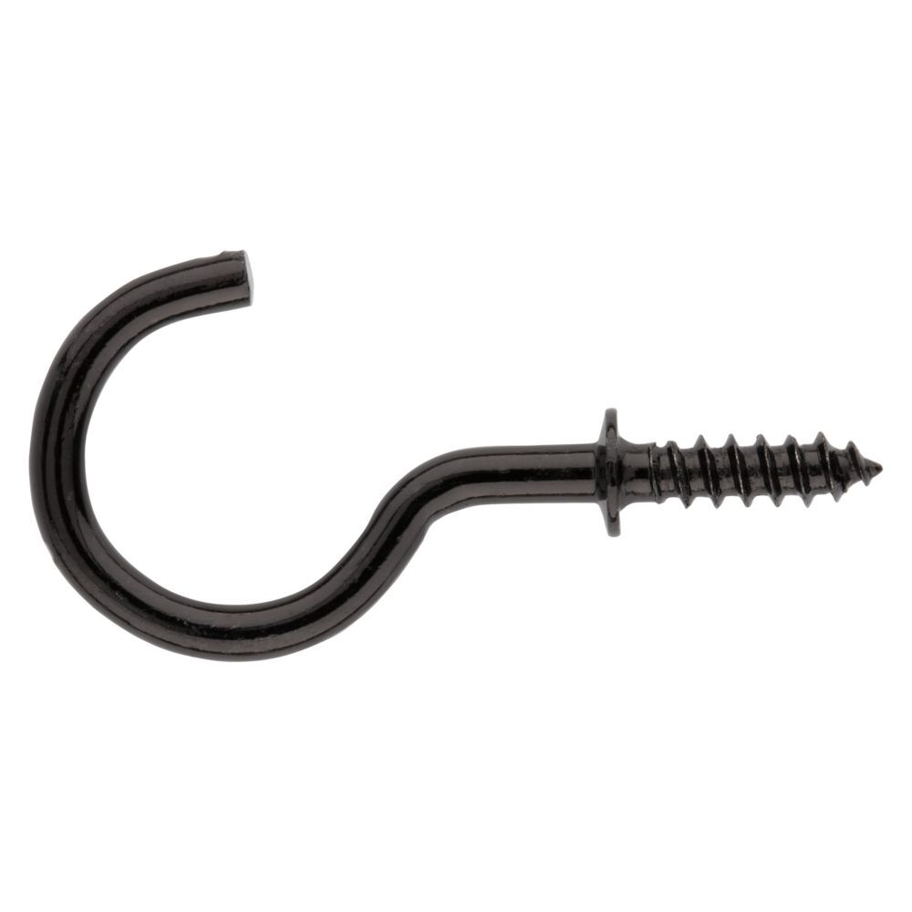 National Hardware Black Cup Hooks, 1-In, 30-Pk