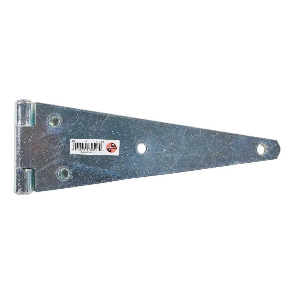 National Hardware Zinc Plated Heavy Strap Hinge, 10-In