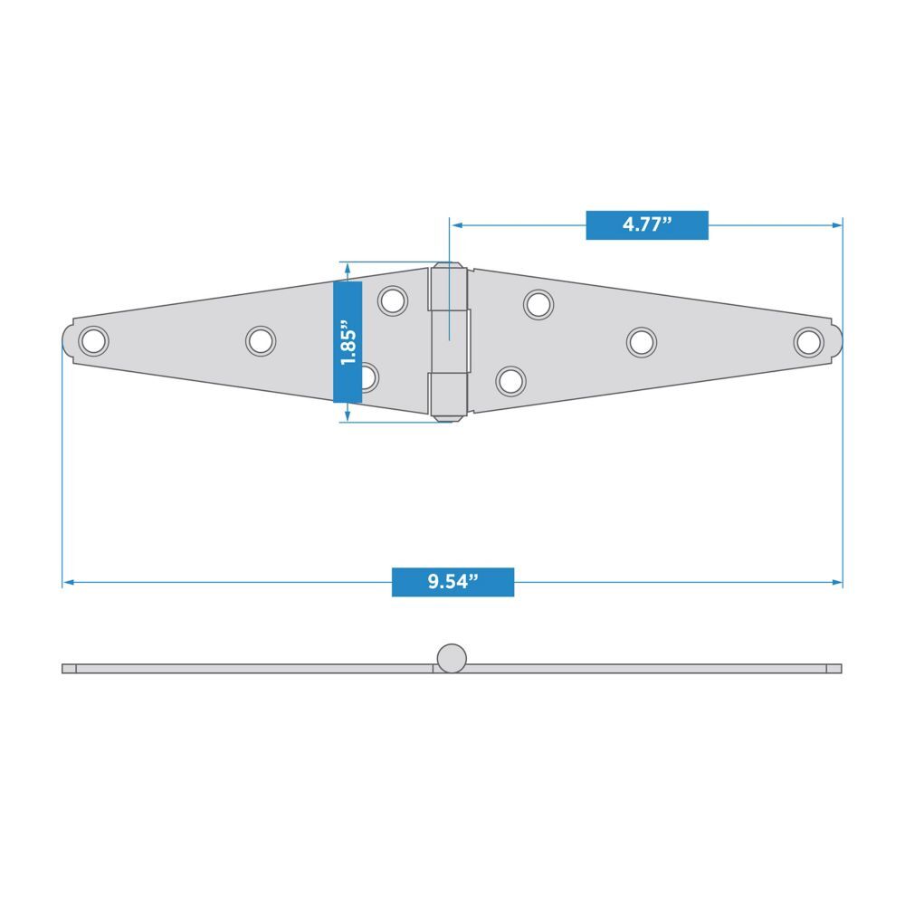 National Hardware Zinc Plated Heavy Strap Hinge, 5-In