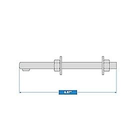 National Hardware Zinc Plated Bolts Hook, 1/2-In X 6-In