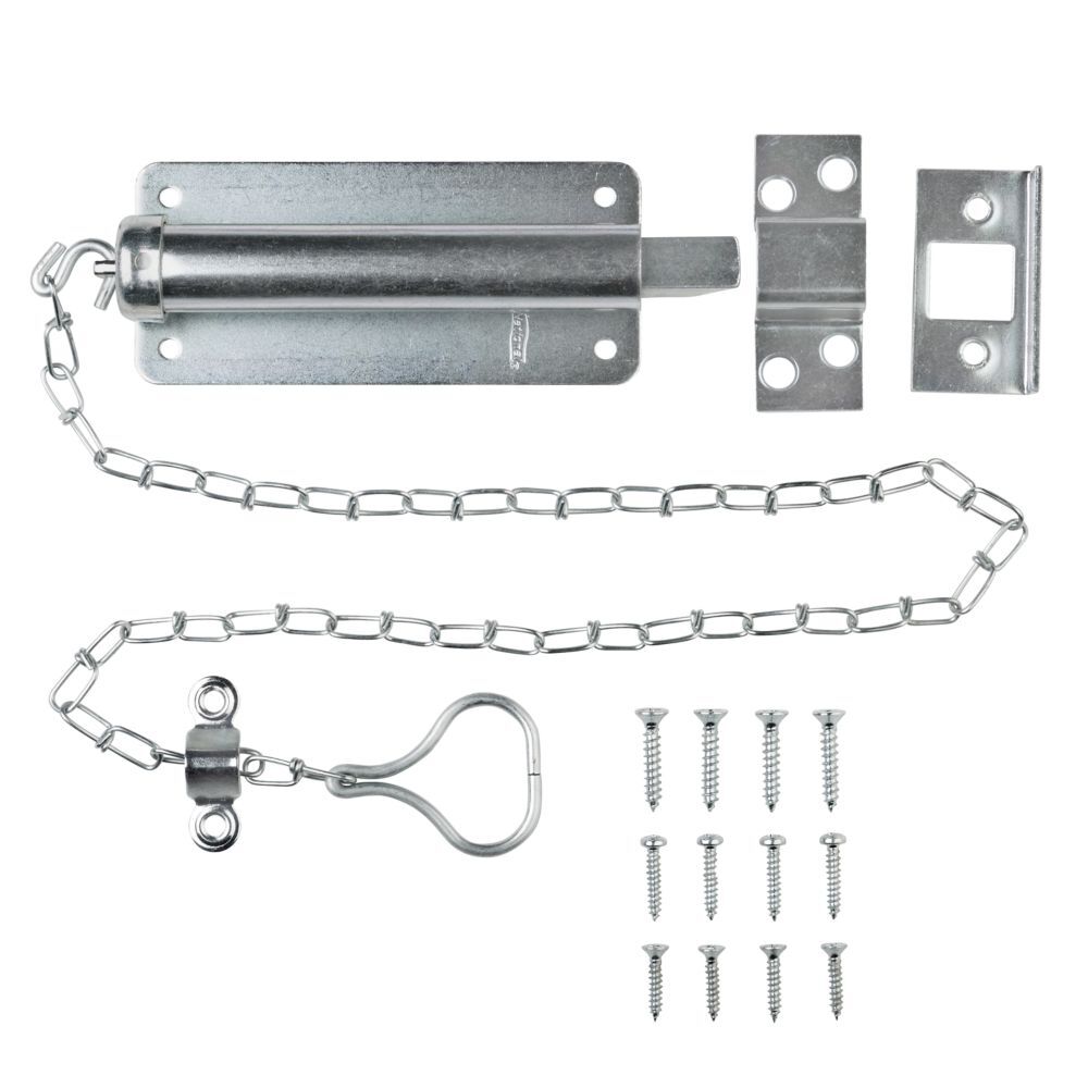 National Hardware Zinc Plated Chain Bolt, 6-In