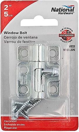 National Hardware Zinc Plated Window Bolt, 2-In