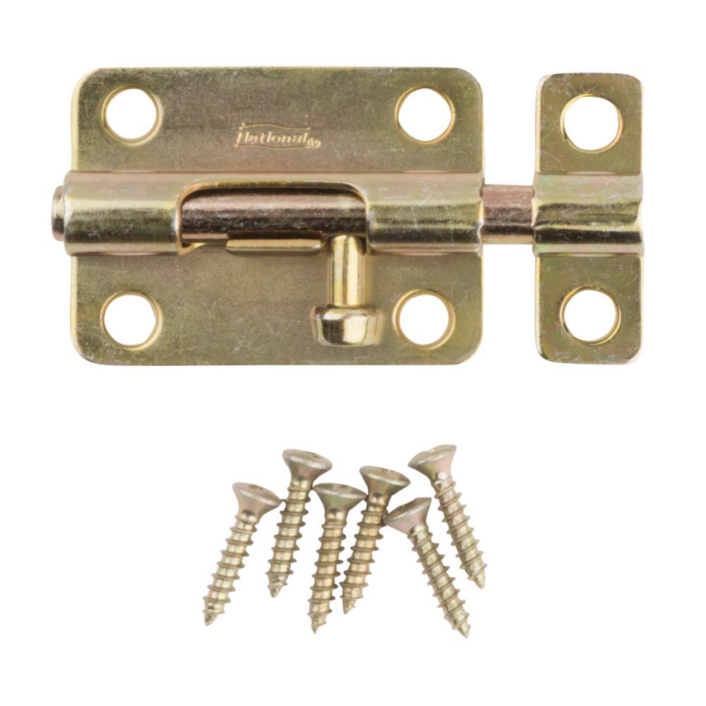 National Hardware Brass Barrel Bolt, 3-In