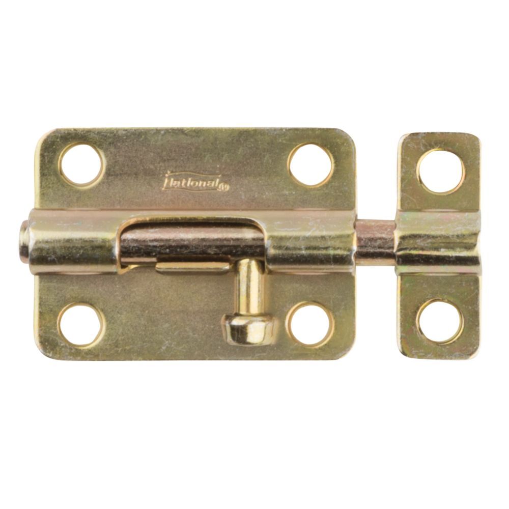 National Hardware Brass Barrel Bolt, 3-In