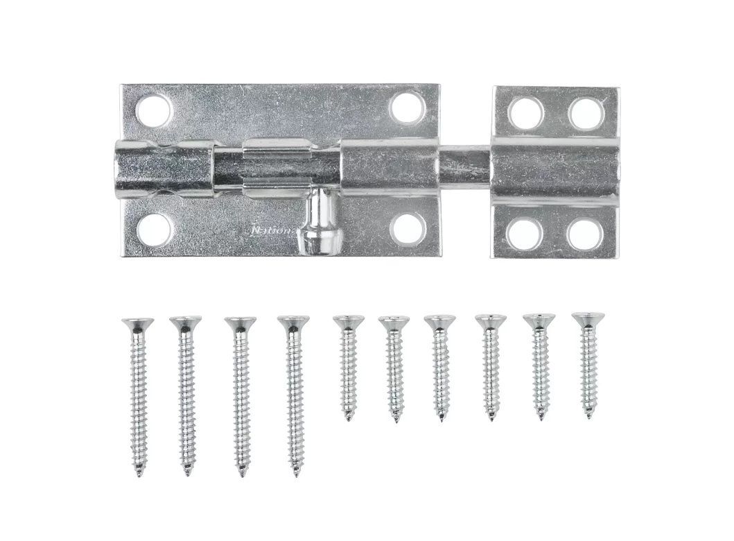National Hardware Zinc Plated Barrel Bolt, 4-In