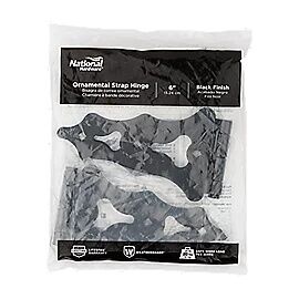 National Hardware Ornamental Black S Hinge, 6-In