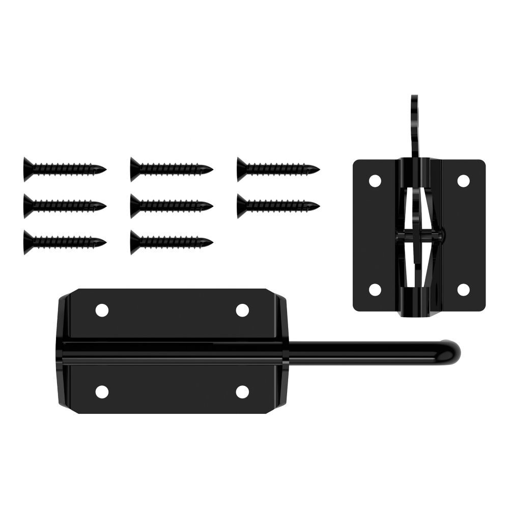 National Hardware Black Heavy Duty Gate Latch, 7.57-In