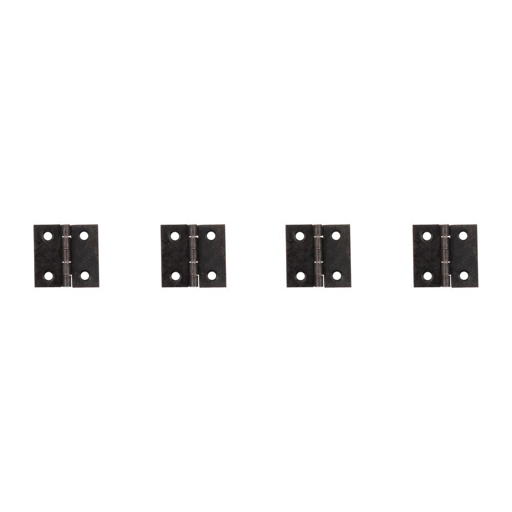National Hardware Oil Rubbed Bronze Hinge, 1-In x 1-In, 4-Pk