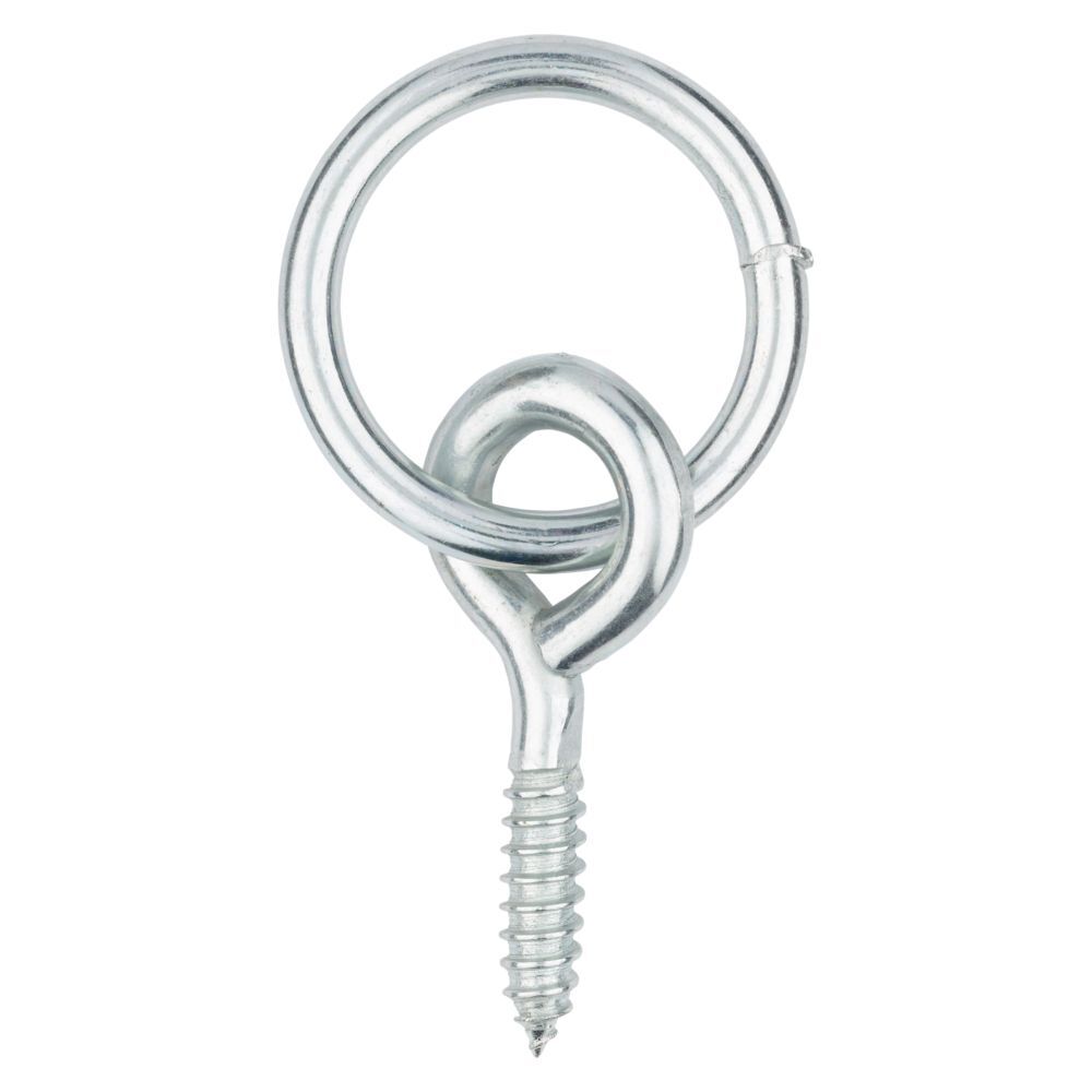 National Hardware Zinc Plated Ring With Screw Eye, 3/8-In x 3 1/2-In
