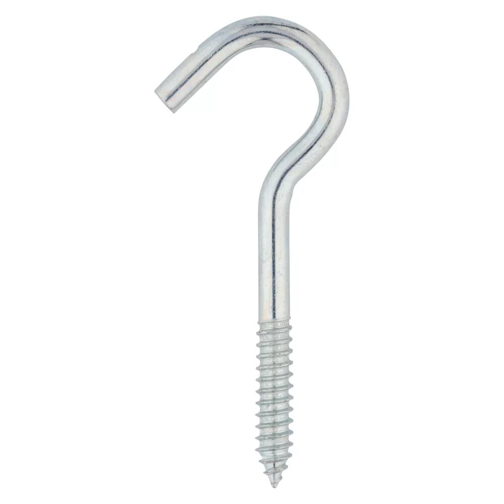 National Hardware Zinc Plated Screw Hook, 5/16-In X 4 1/2-In