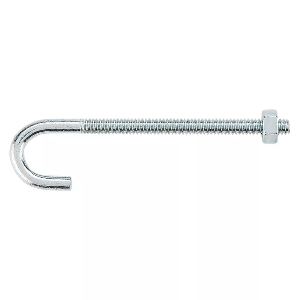 National Hardware Zinc Plated J Bolt, 1/4-In X 4-In