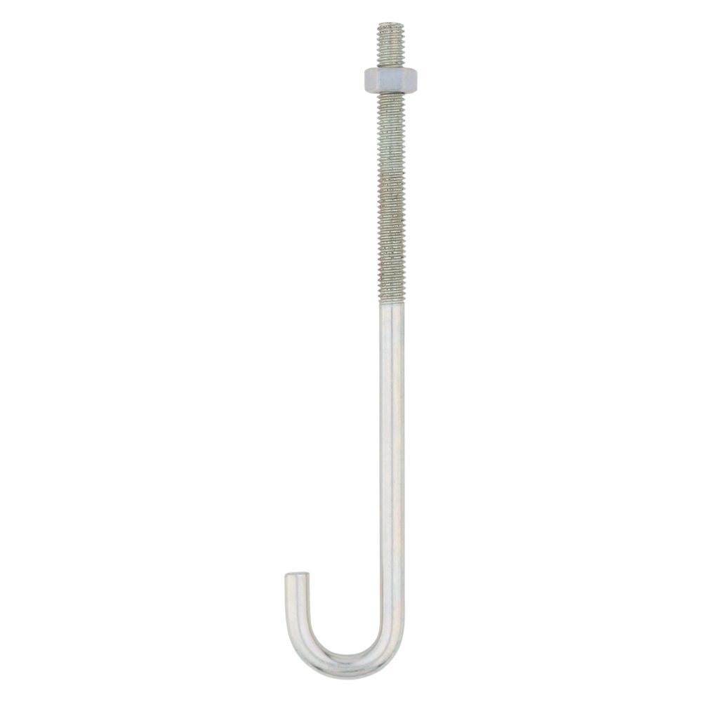 National Hardware Zinc Plated J Bolt, 5/16-In x 7-In